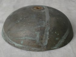 Antieke comtoise bel, zilverbrons, Ø ca. 14,5 cm.