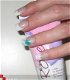 Gedroogde Droog bloemen BLUE dried flower gel acryl nail art - 1 - Thumbnail