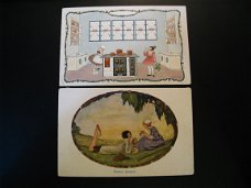 2 x Originele vintage ansichtkaarten Rie Cramer - M M...jaren 20