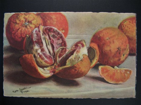 6 x Originele vintage ansichtkaarten Ballerini & Fratini Chiostri jaren '40...Fruit - 2