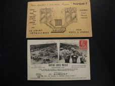 2 x Originele vintage ansichtkaarten Hative Louis Meslé - Ets Air-stop....jaren 20