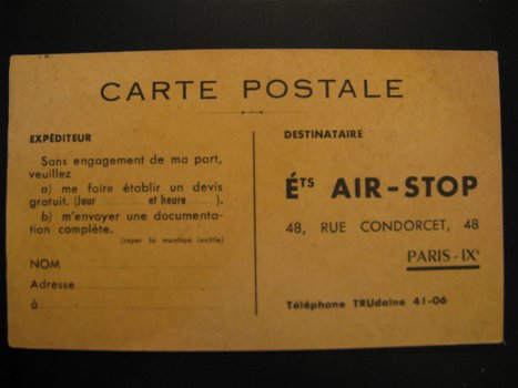 2 x Originele vintage ansichtkaarten Hative Louis Meslé - Ets Air-stop....jaren 20 - 3