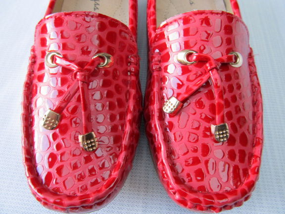DAMES INSTAPPER / MOCCASINS / ROOD MAAT 37 / NIEUW ! - Afbeelding 5