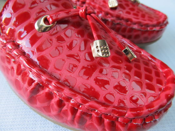 DAMES INSTAPPER / MOCCASINS / ROOD MAAT 38 / NIEUW ! - Afbeelding 7
