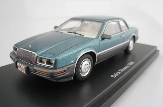 1:43 BoS-Models 43280 1988 Buick Riviera 88 metallic blauw-grijs - 1