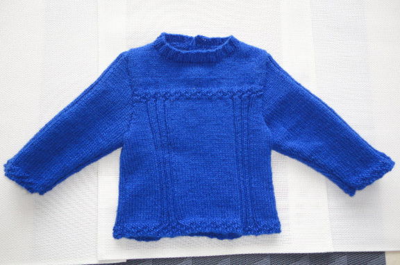 079 blauw truitje ca. maat 62 - Afbeelding 2