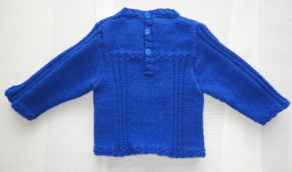 079 blauw truitje ca. maat 62 - Afbeelding 3
