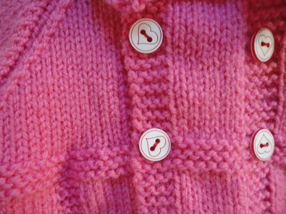 014 Cyclaam rood (oud rose) jasje maat ca. 56 - Afbeelding 5