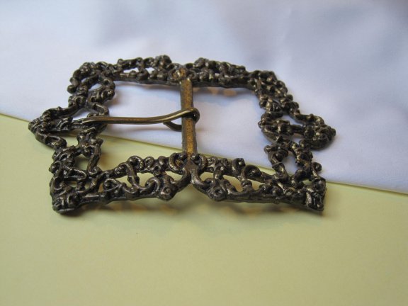 Gesp riem brons goudkleurig antiek look 11.0x7.6 cm - Afbeelding 6
