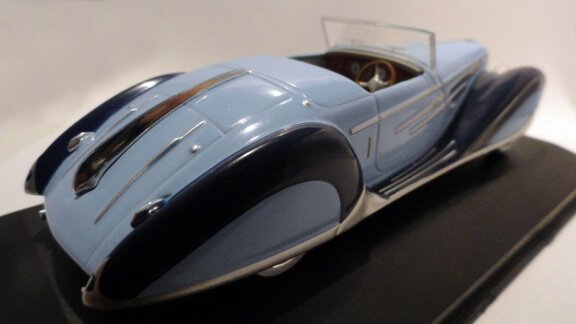 1:43 WhiteBox 1938 Delahaye 165 V12 cabrio twotone blue - 3