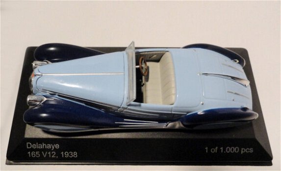 1:43 WhiteBox 1938 Delahaye 165 V12 cabrio twotone blue - 4