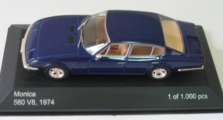 1:43 WhiteBox Monica 560 V8 1974 metallic-darkblue - 4