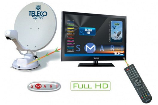 Teleco Flatsat Elegance Easy SMART 65cm met TY2 24 inch LED tv - 1