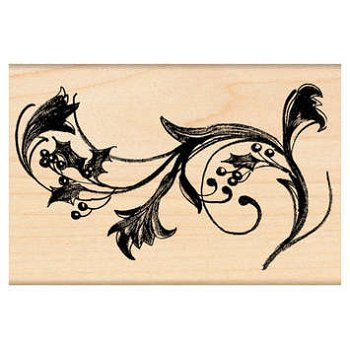 GROTE Houten stempel Winter Scroll van Penny Black - 1