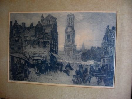 Ets - Marktdag Brugge - Chris Snijders 1881-1943 - 1