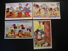 4 x Originele vintage ansichtkaarten  Walt Disney...jaren '30.