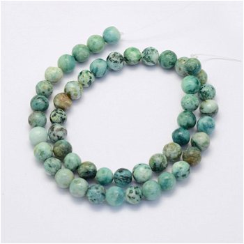 Snoer kralen Crazy Agaat Turquoise 39 cm. 8 mm - 4