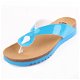 Scholl Kenna dames slippers in wit of turquoise NIEUW - 1 - Thumbnail