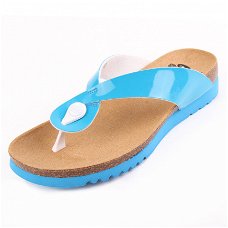 Scholl Kenna dames slippers in wit of turquoise NIEUW