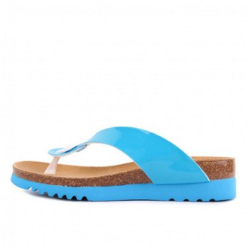 Scholl Kenna dames slippers in wit of turquoise NIEUW - 4