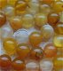 Snoer kralen geel agaat 10 mm. - 1 - Thumbnail