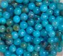 Snoer kralen turquoise agaat 8 mm. - 1 - Thumbnail