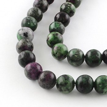 Snoer kralen Ruby Zoisite 8 mm. - 1