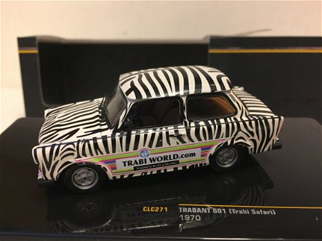 1:43 Ixo CLC271 Trabant 601 TrabiWorld.com Trabi Safari zebra stripes 1970 DDR - 2
