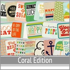 NIEUW PROJECT LIFE Set Journal Cards Coral Collec.tion Set 9.1