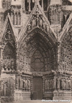 Frankrijk Reims Kathedraal de Noordelijke poort - 1