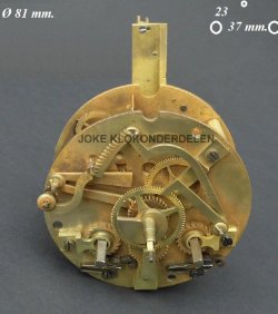 === Pendule uurwerk voor onderdelen = oud = 37791