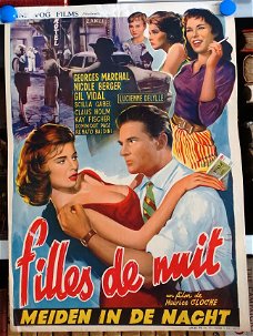 Filmposter Filles de nuit / Meiden in de nacht