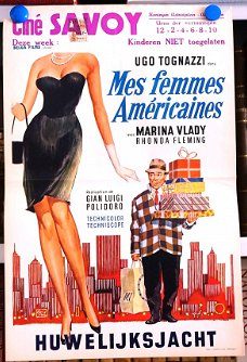 Filmposter Mes femmes Américaines / Huwelijksjacht