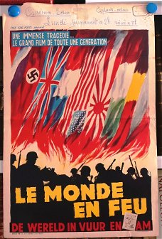 Filmposter Le monde en feu / De Wereld in vuur en vlam