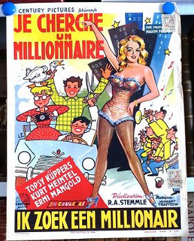 Filmposter Je cherche un millionnaire / Ik zoek een millionair - 1