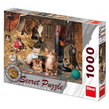 Dino - Secret Puzzle Kittens - 1000 Stukjes Nieuw - 2