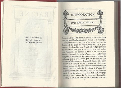 RACINE**THEATRE EN DEUX VOLUMES**TOME I + TOME II**INTRODUCTION PAR EMILE FAGUET.**T.I+TII.** - 3