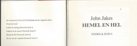 JOHN JAKES**NOORD EN ZUID 4**HEMEL & HEL**RODE HARDCOVER ** - 4