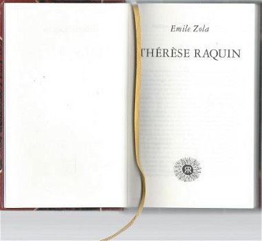 EMILE ZOLA**THERESE RAQUIN**RENCONTRE LAUSANNE** - 2