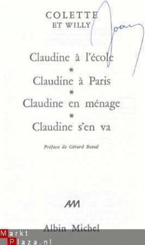 COLETTE ET WILLY**CLAUDINE1. A L ECOLE.2.A PARIS 3.EN MENAGE - 4