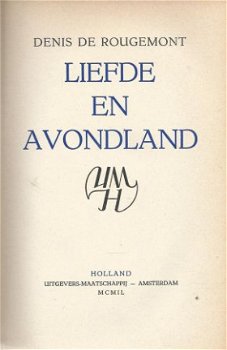 DENIS DE ROUGEMONT**LIEFDE EN AVONDLAND**TEXTUUR LINNEN ZWAR - 3