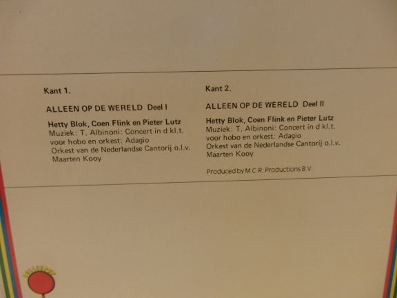 LP Alleen op de wereld. - Afbeelding 2