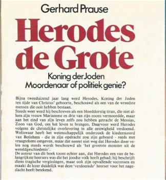 GERHARD PRAUSE**HERODES DE GROTE.**KONING DER JODEN, MOORDEN - 2