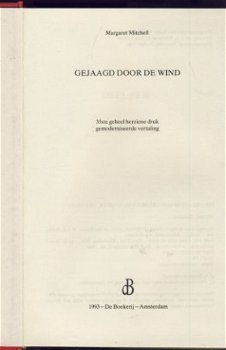 MARGARET MITCHELL**GEJAAGD DOOR DE WIND**1993*DE BOEKERIJ AM - 3