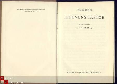 JAMES JONES**'S LEVENS TAPTOE**C. DE VRIES-BROUWERS HARDCOVE - 2