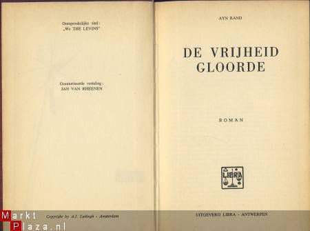 AYN RAND ** DE VRIJHEID GLOORDE*OBJECTIVISM*WE THE LIVING** - 2