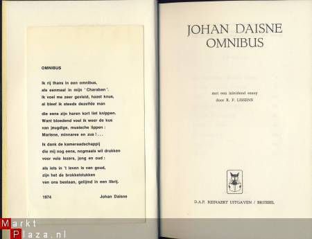JOHAN DAISNE OMNIBUS**ACHT ROMANS**D.A.P. REINAERT BRUSSEL - 2
