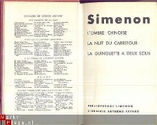 GEORGES SIMENON**1.L'OMBRE CHINOISE.2.LA NUIT AU CARREFOUR3.