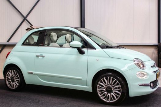 Fiat 500 C - 0.9 TwinAir Turbo Lounge Cabrio 80pk 1e Eig|NL|Dealer|NAVI|BT|DAB|Clima|PDC|LM|Elektris - 1