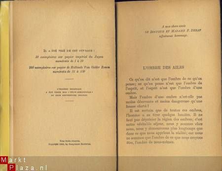 MAURICE MAETERLINCK**L'OMBRE DES AILES**CHARPENTIER FASQUELL - 2